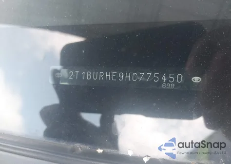 2017 Toyota Corolla Le from USA, damaged, VIN 2T1BURHE9HC775450